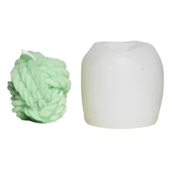 Silikonform for å støpe lys – garnform – 7,6×7,6×7,2 cm