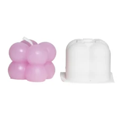Silikonform for å støpe lys 2 stk. små kuber – 5×5×4 cm