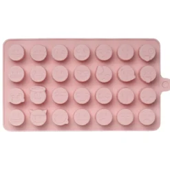 Silikonform 28 smilefjes av alle varianter! Støpeform for næringsmidler, betong, resin m.m. 20×11×1,5 cm