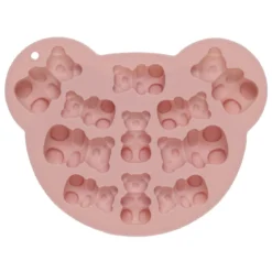 Silikonform 11 store og små bamser, støpeform for næringsmidler, betong, resin m.m. 16,2×12,3×1,5 cm