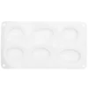 Silikonform til næringsmidler 6 runde / ovale steinformer, 26,5×14,5×3,5 cm