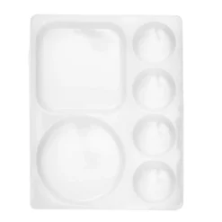 Silikonpalett med 6 fordypninger, 12×15,5×1,5 cm