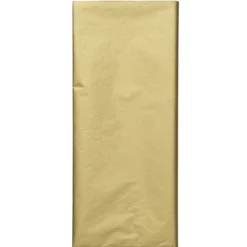 Silkepapir 5 ark à 70×50 cm, gullfargede ark. 17 g/m²