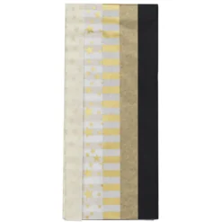 Silkepapir 5 ark à 70×50 cm, gullfarget miks. 14 g/m²