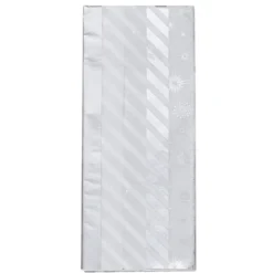 Silkepapir 5 ark à 70×50 cm, sølvfarget miks. 14 g/m²
