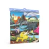 Skisseblokk dinosaurer, 15×15 cm, 60 sider, 230 g/m²