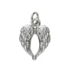 Sølvfarget anheng / charm englevinger 12×16 mm