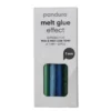 Smeltelim, limstaver til limpistol, blå / grønn Ø7 mm 12 stk.