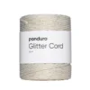Snor med glitter, 70 m creme med gullglitter. Ø3 mm