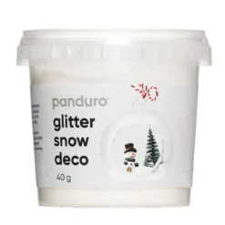 Snøpulver med glitter – få julepynten snødekt og glitrende. 40 gram