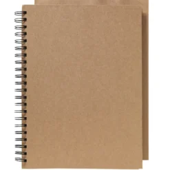 Spiralalbum A4 (210×297 mm) med 40 naturfargede brune ark