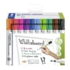 Staedtler Lumocolor Whiteboard Markers, sett med 10 whiteboard-penner