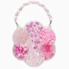 490 søte og varierende perler med rosa tema – pakket i en søt liten perleveske