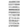 Stickers alfabet, bokstavklistremerker, 356 stk. A–Ö svart, 11 mm høye, maks. bredde 10 mm