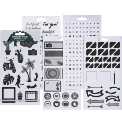 Stickersblokk Sort/Hvit 20ark