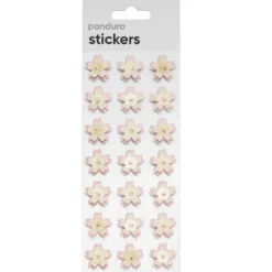 Stickers, 3D-klistremerker blomster med støvbærere og perle, 21 stk.