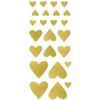 Stickers Hjerter Gull 4 ark