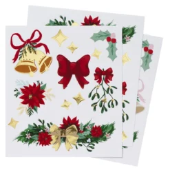 Stickers Jul, en herlig julemiks med klistremerker, 3 ark, 12×13,5 cm