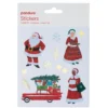 Stickers Julenisser, juleinspirerte klistremerker med ulike nisser, 3 ark, 12×13,5 cm
