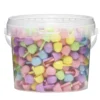 Stiftperler 350 stk. Ø13 mm, bøtte med mosaikkperler i pastellfarger