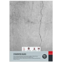 Stone paper / steinpapir A5 (148x210 mm), 40 ark – vekt 192 gram