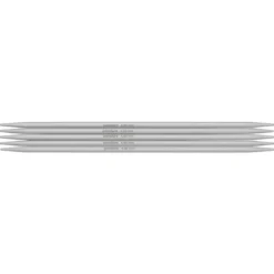 Strømpepinner, 5 stk. Lengde 20 cm Ø4,5 mm – aluminium