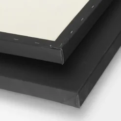 Svart 3,7 cm dypt lerret / maleduk – 40×40 cm
