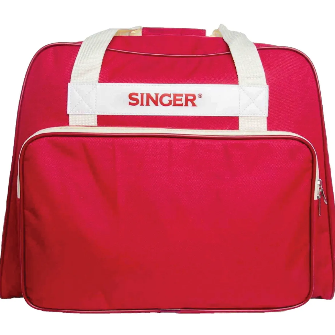 Symaskinveske Singer Retro, rød veske til symaskiner, 46×26×33 cm