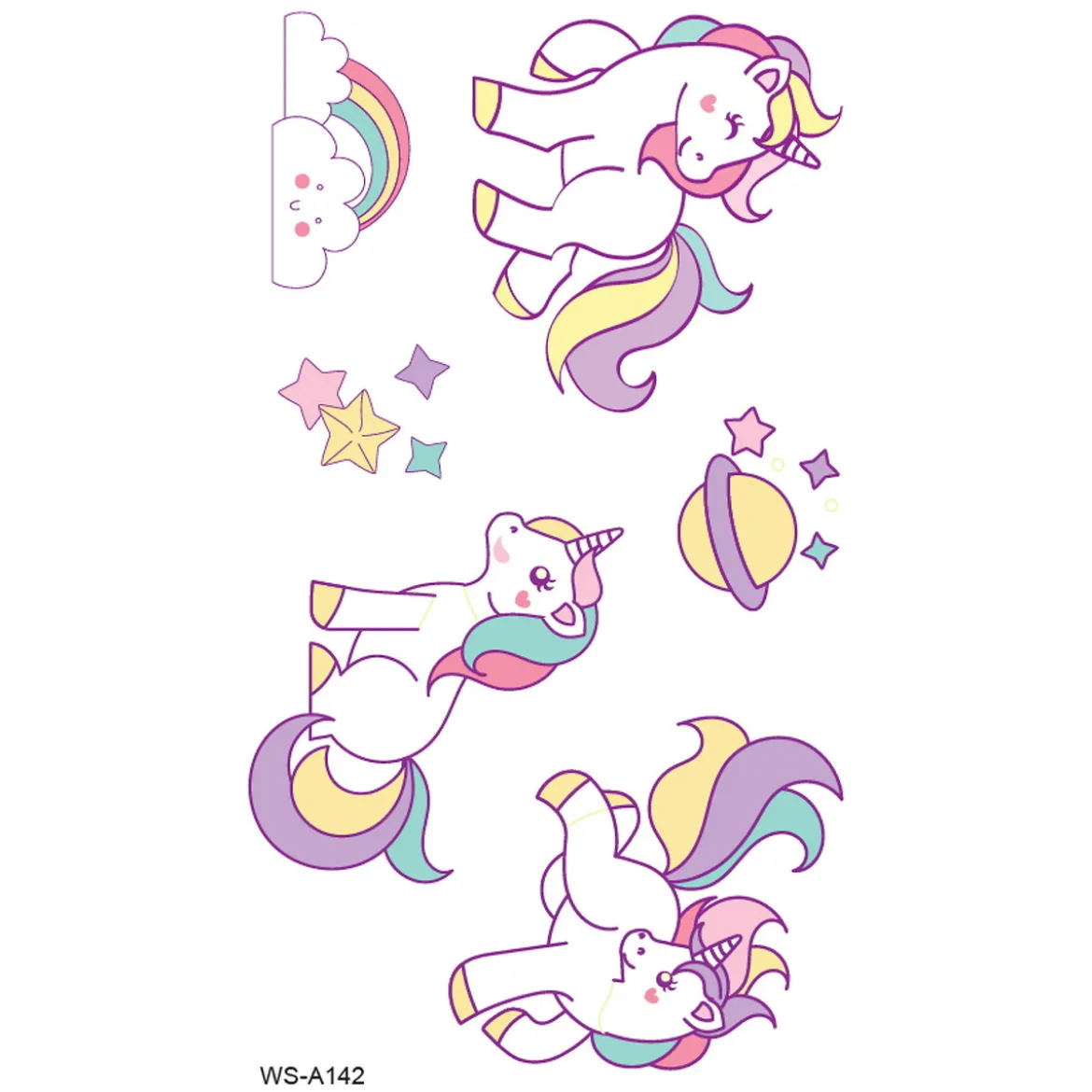 Tattoo Stickers Unicorn Glitter
