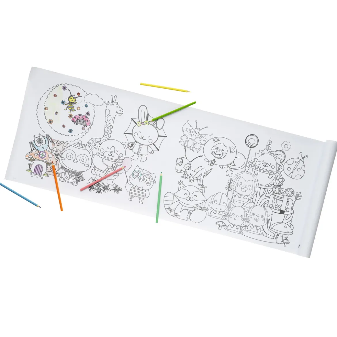 Tegnerull Cute Animals, fargelegg søte dyr – rullen er 40×300 cm
