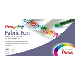Tekstilkritt Pentel Sett 15stk