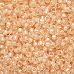 TOHO-perler 11/0 – aprikos rainbow, 794 IC rainbow crystal/apricot-lined