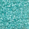 TOHO-perler 11/0 – aquagrønn rainbow, 793 IC rainbow crystal/pale turquoise-lined