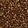 TOHO-perler 11/0 – brun silverline, 34 Silver-lined smoky topaz