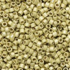 TOHO-perler 11/0 – gulgrønn metallic matt, PF559F PF galvanized matte yellow gold