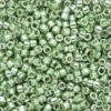 TOHO-perler 11/0 – lysegrønn metallic glans, PF560 PF galvanized sea foam