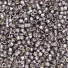 TOHO-perler 11/0 – metallic tinn, PF568 PF metallic pink pewter