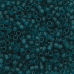TOHO-perler 11/0 – petrol matt, 7BDF Transparent frosted teal
