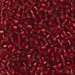 TOHO-perler 11/0 – rubinrød, 25C Silverlined ruby