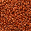 TOHO-perler 11/0 – rust metallic matt, PF562F PF galvanized matte saffron