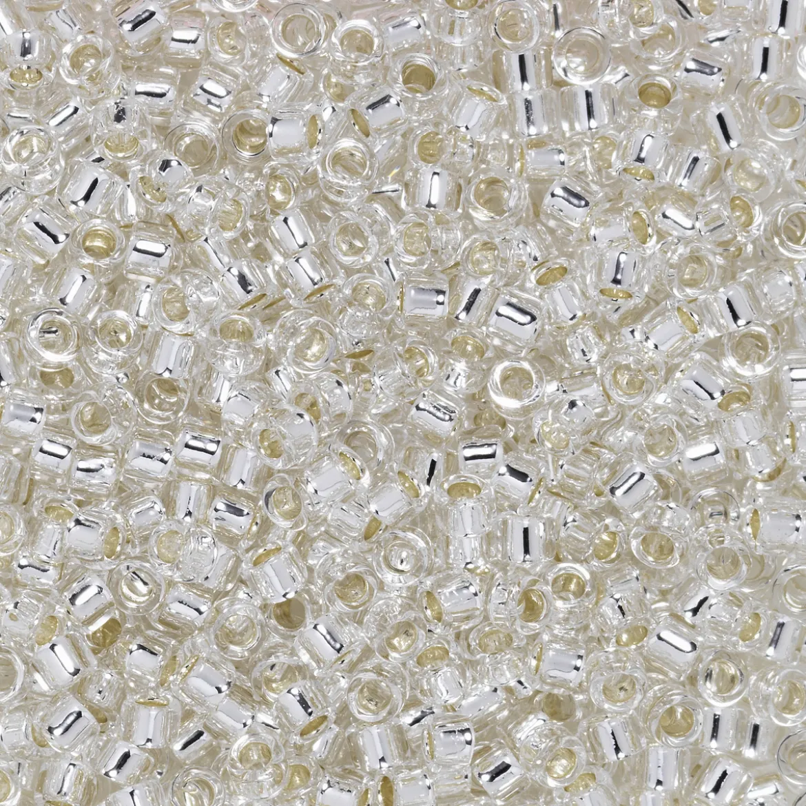 TOHO-perler 11/0 – sølv transparent, 21 Silverlined crystal