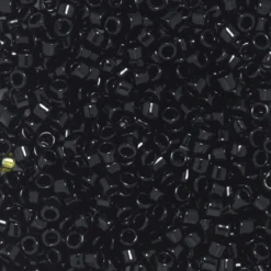 TOHO-perler 11/0 – svart blank, 49 Opaque jet black
