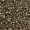 TOHO-perler 11/0 – svart gull metallic, 993 Gold-lined black diamond