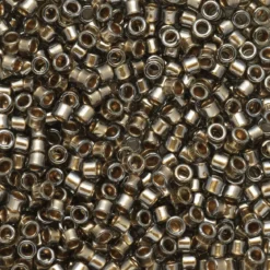 TOHO-perler 11/0 – svart gull metallic, 993 Gold-lined black diamond