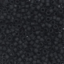 TOHO-perler 11/0 – svart matt, 49F Matte opaque jet black