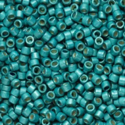 TOHO-perler 11/0 – turkis metallic matt, PF569F PF galvanized matte teal