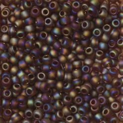 TOHO-perler runde 11/0 – blåbrun, 177F Transparent rainbow frosted smoky topaz