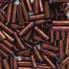 TOHO-perler bugle, avlange glassperler 6 mm kobber