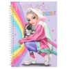 TOPModel lommemalebok Jill & Cookie + klistremerker, 120 sider, 13×17,5×1,3 cm