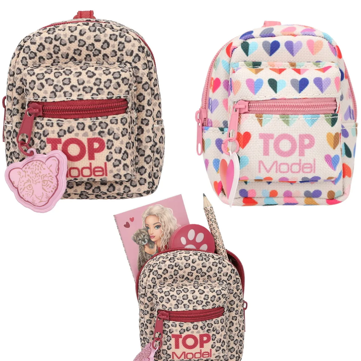 TOPModel små ryggsekker, 4,8×10 cm – selges assortert, pris per stykk